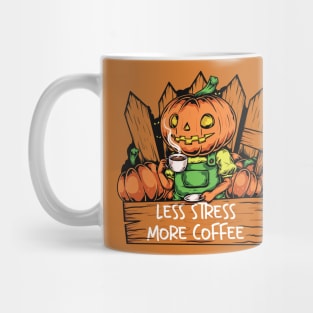 Less Stress More Coffee Pumpkin Version Mug